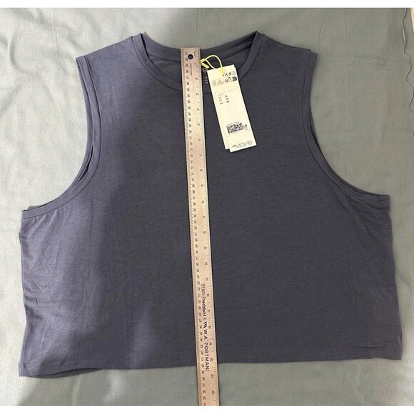 DRYMOVE™ BOXY SPORTS TANK TOP size Xtra Large, Pigeon blue melange Color - Picture 4 of 6